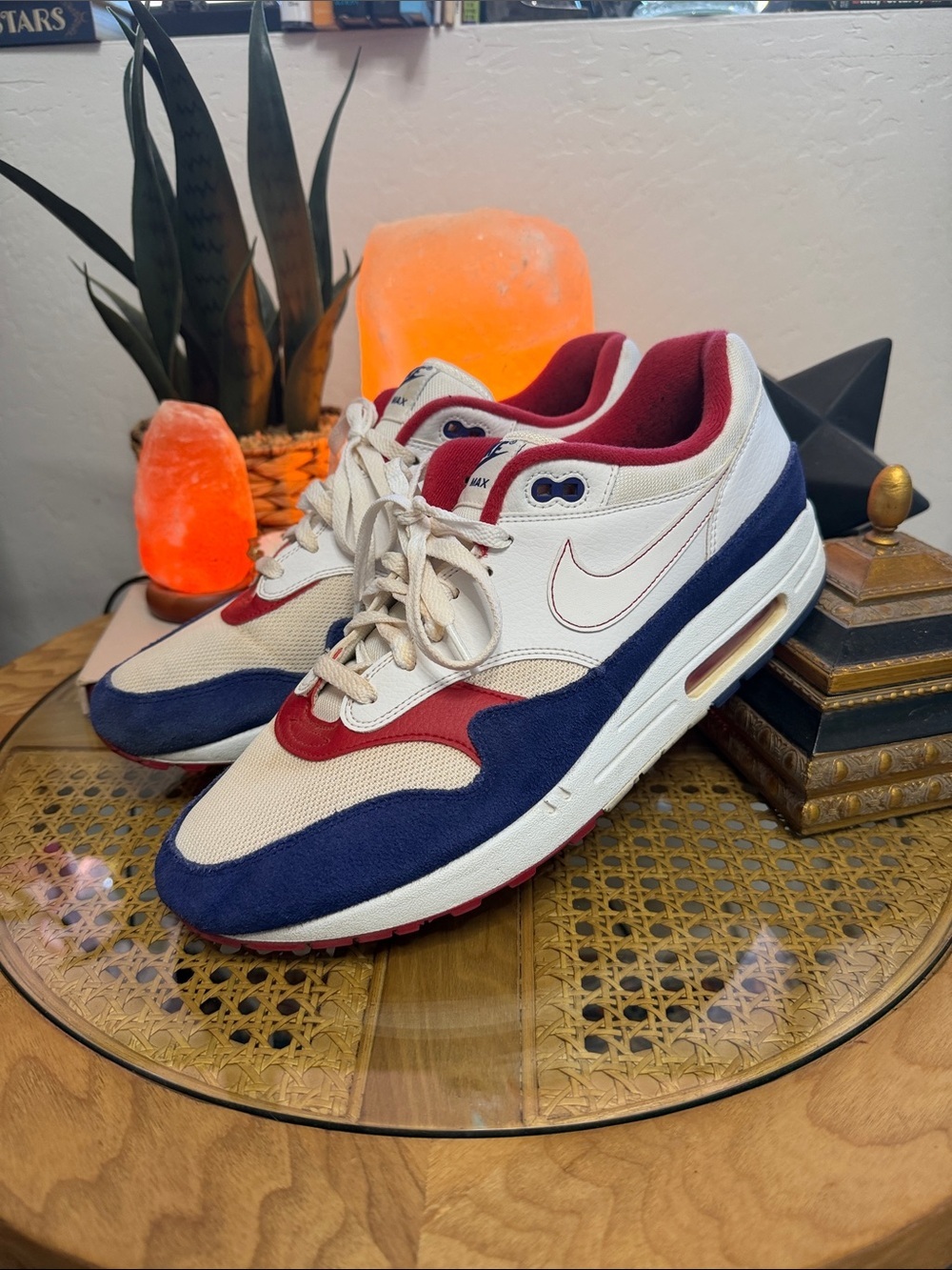 Nike Air Max 1 USA CJ9927-100 Men’s Size 13 Red White Blue Sneakers